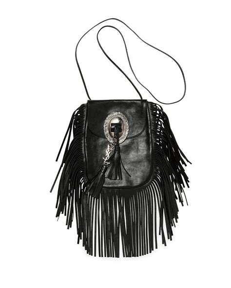 Saint Laurent Anita Leather Fringe Bag 